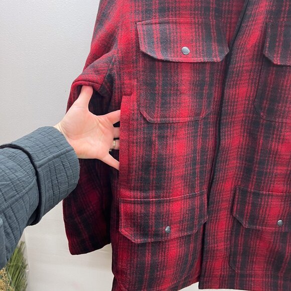 **RARE** Woolrich Classic Hunt Coat | Buffalo Check | Size L - Picture 7 of 11